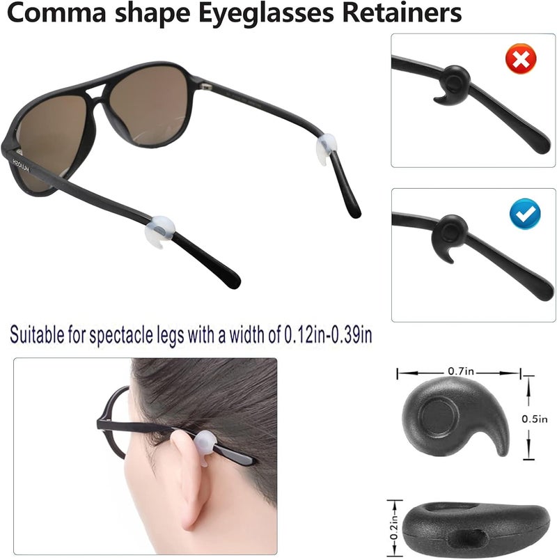 KAJUDA 16 Pairs Glasses Ear Grip, Anti Slip Eyeglass Holder, Silicone Eyewear Retainers Hook for Sunglasses, Sports, Study - Image 4